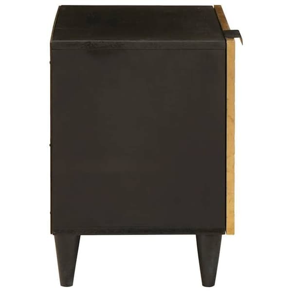 Maison Exclusive - Natbord 2 dele Sort og guld 40 x 33 x 46 cm