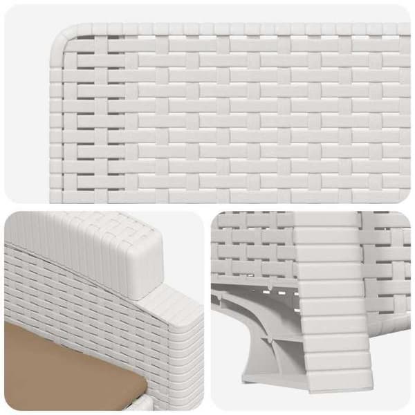 Maison Exclusive - Havestol med hældning, der imiterer rattan, 2 stk. PP