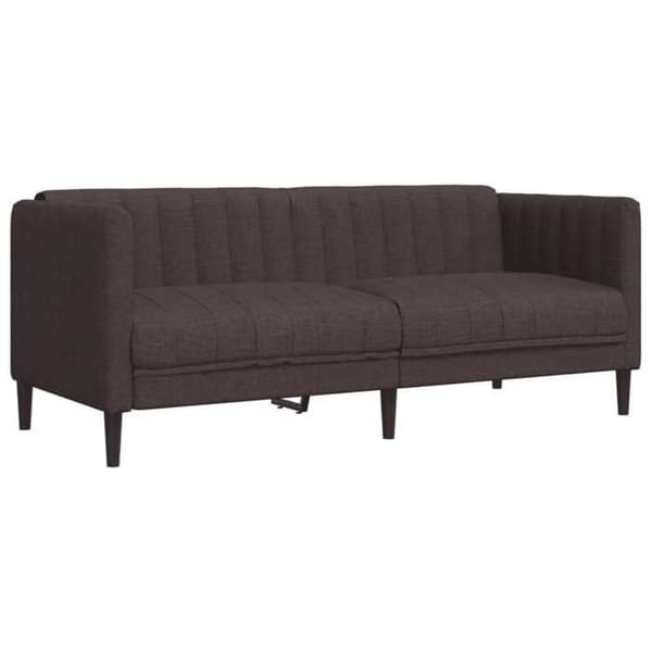 Maison Exclusive - Sæt af 2 sofaer mørkebrun stof