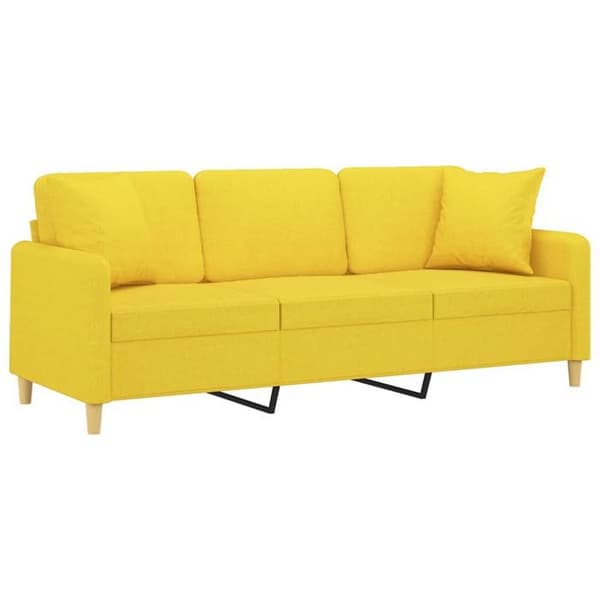 3-sitssoffa - Maison Exclusive - Ljusgul - Polyester tyg - Metallram ljus gul