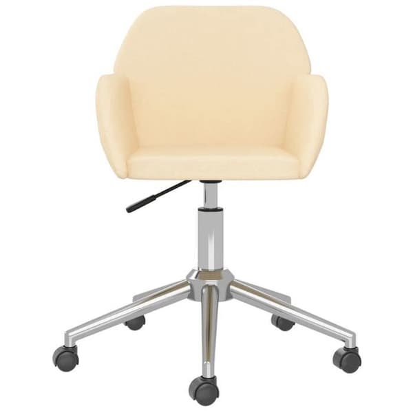 Maison Exclusive - Snurrande matstolar set om 2 Creme Tyg