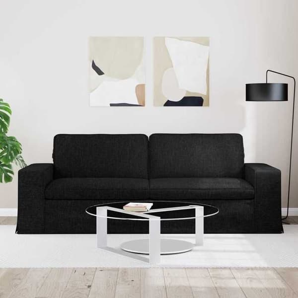 Maison Exclusive - Soffa Svart 222 x 80 x 82 cm tyg