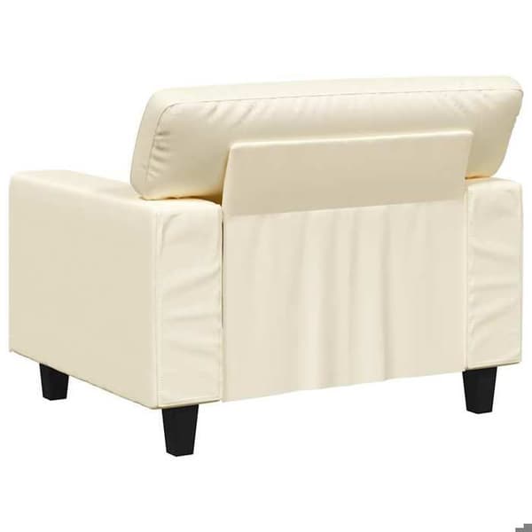 Maison Exclusive - Fåtölj Crème 60 cm Syntetläder