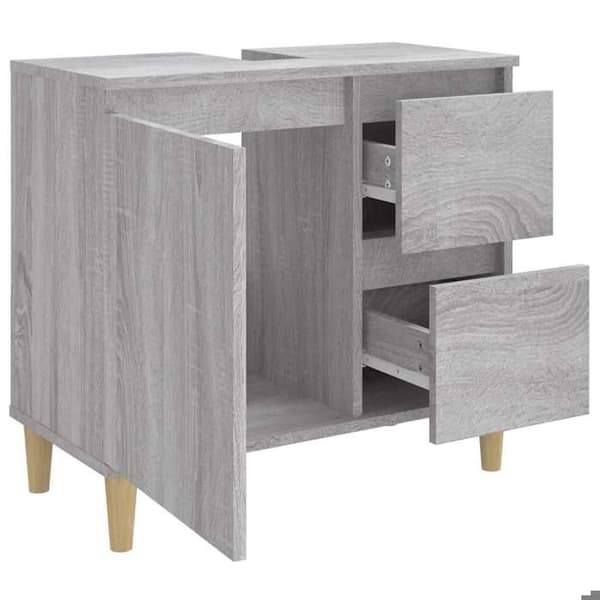 Maison Exclusive - Sonoma grå badeværelsesskab 65x33x60 cm ingeniørtræ