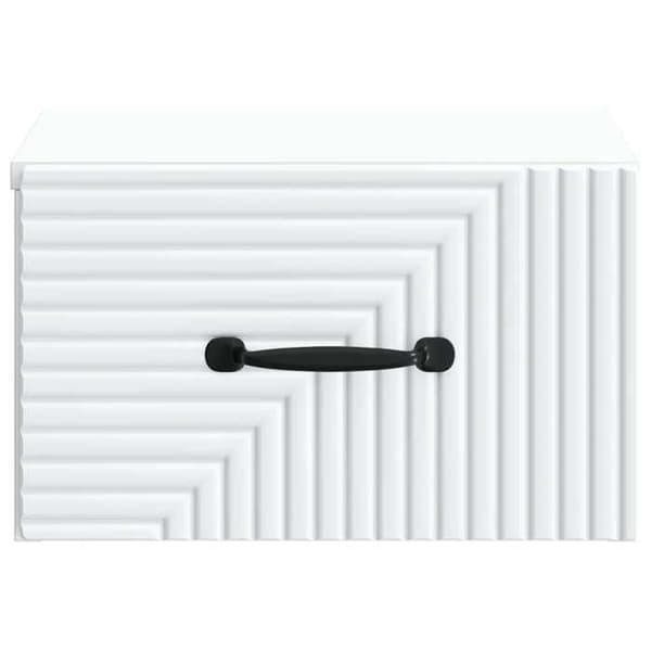Maison Exclusive - Väggmonterad nattduksbord med låda Vit 34,5 x 33 x 20 cm Vit