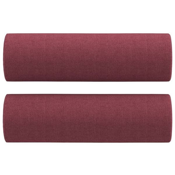 Maison Exclusive - Sæt af 3 sofaer med bordeaux røde puder i stof