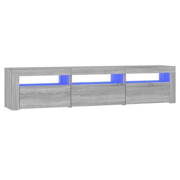 Maison Exclusive - TV-møbel med LED-lys Sonoma grå 180x35x40 cm