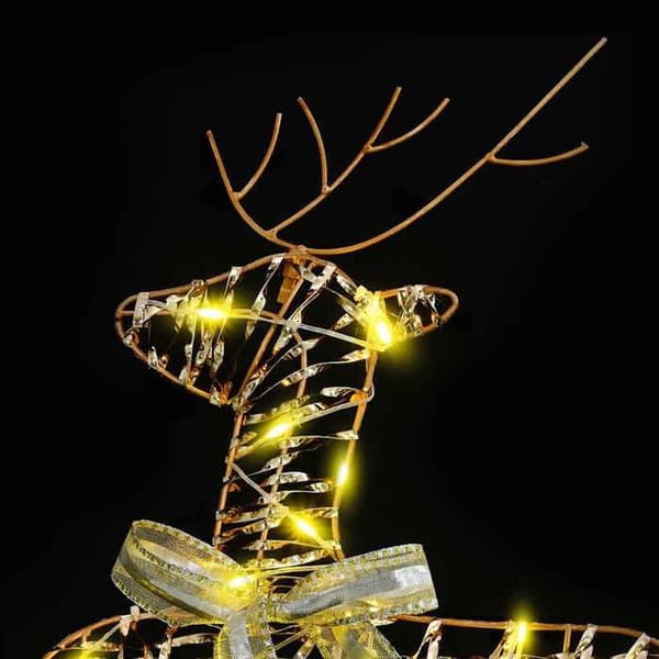 Maison Exclusive - Julehjort 2 stk 40 LED Varm hvid Vit varm