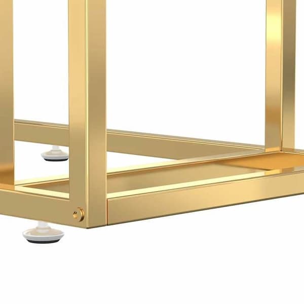 Maison Exclusive - Sidebord til computer Sort 50x35x65 cm Tempereret glas Svart