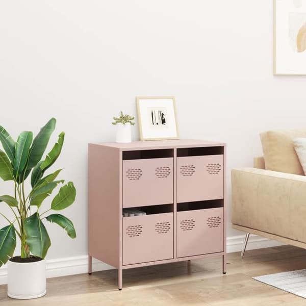Maison Exclusive - Buffet rosa 68x39x73,5 cm koldvalset stål