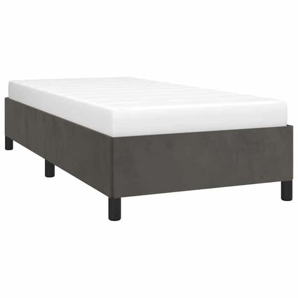 Maison Exclusive - Sängram utan madrass mörkgrå 80x200 cm sammet