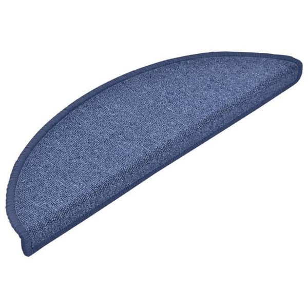 Maison Exclusive - Trappmatta 15 delar 56 x 17 x 3 cm Blå Halvcirkel Blå