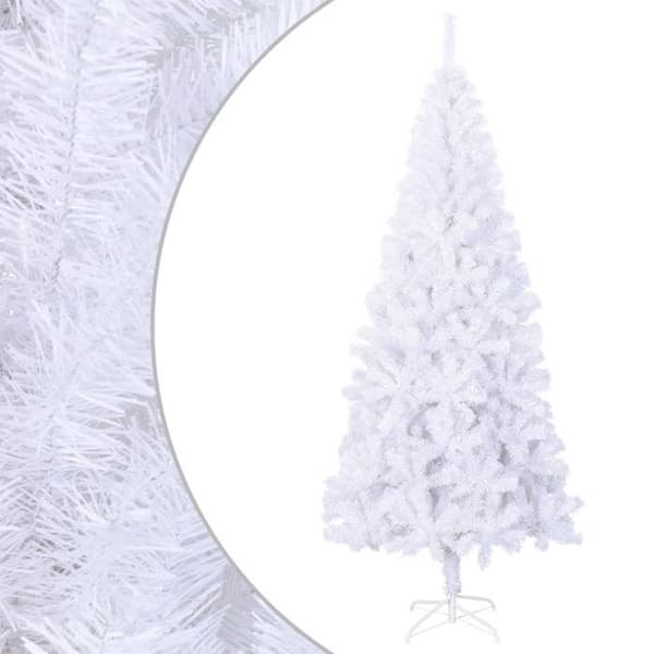 Maison Exclusive - Kunstigt juletræ og stålstativ 210 cm 910 grene Vit