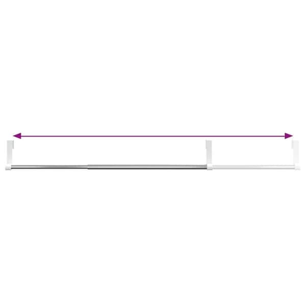 Maison Exclusive - Gardinstänger 2 st vit och silver 40-60 cm aluminium