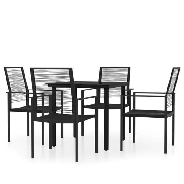 Maison Exclusive - Have spisebordssæt 5 stk Sort