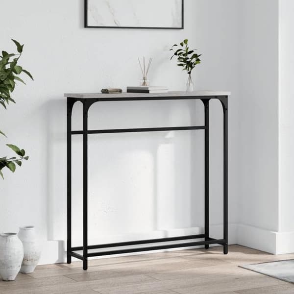 Maison Exclusive - Consolebord sonoma grå 75x19,5x75 cm ingeniørtræ Sonoma grå