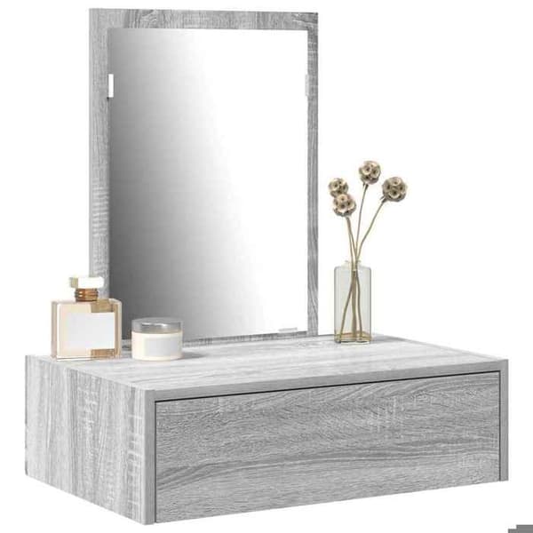 Maison Exclusive - Grå Sminkbord 60 x 40 x 70 cm Ingenjörsträ Grå