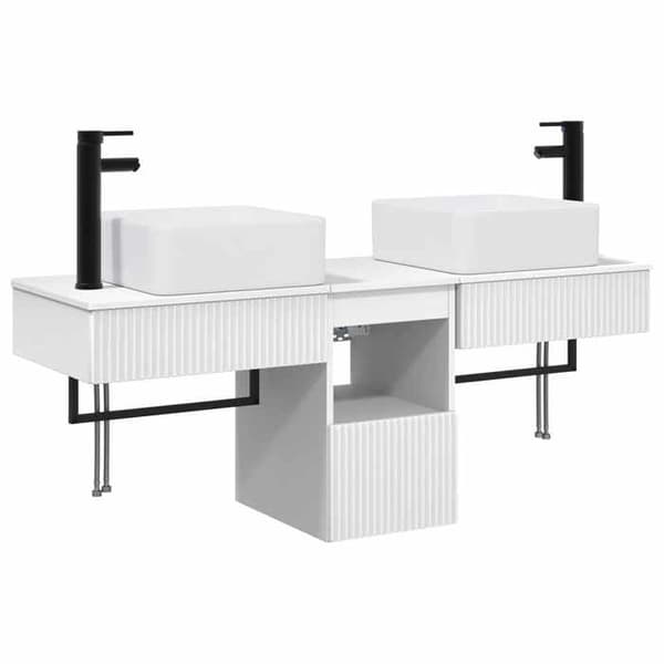 Maison Exclusive - Badrumsskåpset 3 delar Vit 136 x 35 x 80 cm