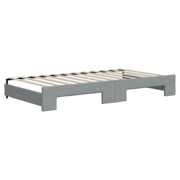 Maison Exclusive - Senge med sovesofa og lys grå madras 100x200 cm stof