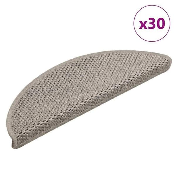 Maison Exclusive - Selvklæbende trappetæpper 30 stk 56x17x3 cm sølv