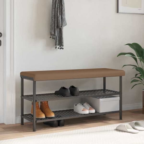 Maison Exclusive - Bænkpude i kunstlæder Cappuccino Dybde 35 cm