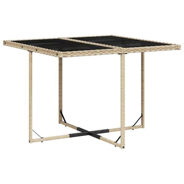 Maison Exclusive - Trädgårdsset med 5 delar i beige polyrotting med kuddar