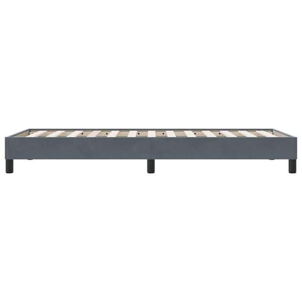 Sengestel - EKSKLUSIV HUS - 80x210 cm - Mørkegrå velour - Lamelseng - Lamel inkluderet Mörkgrå