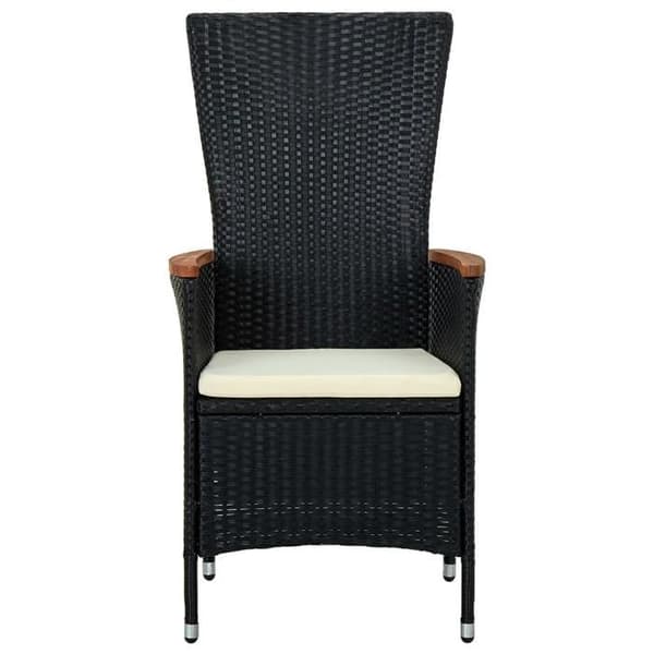 Maison Exclusive - Have spisebordssæt med puder 3 stk sort