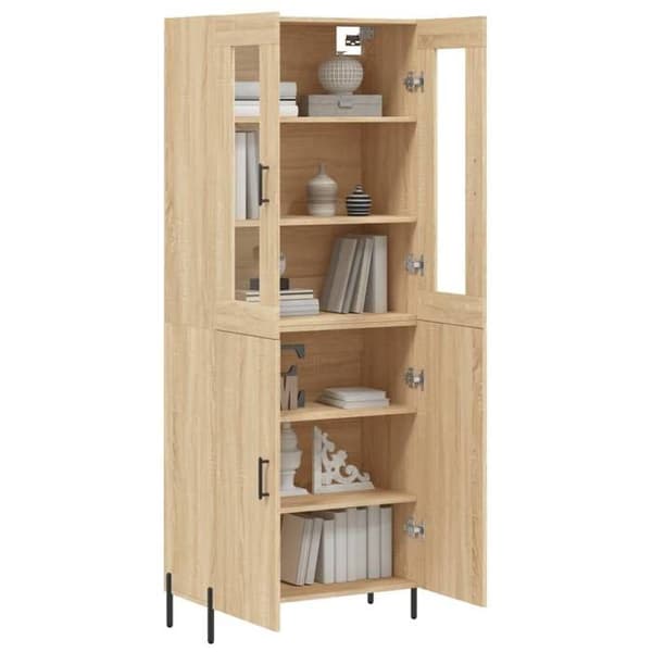 Maison Exclusive - Buffé hög Ek sonoma 69,5x34x180 cm Ingenjörsträ