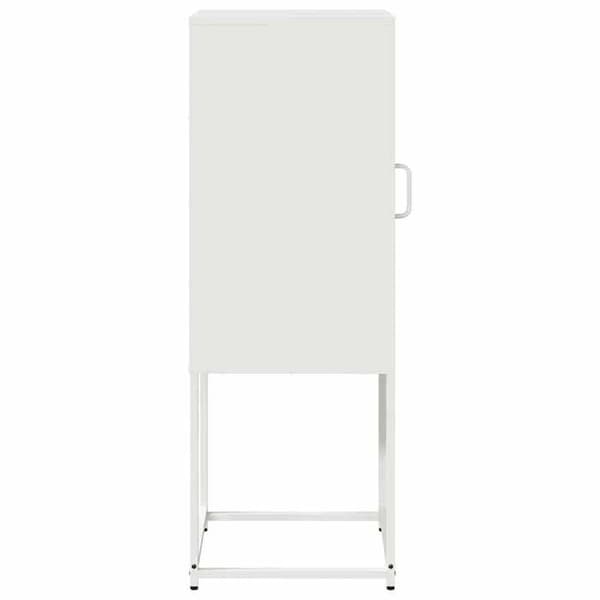 Maison Exclusive - Hvidt buffet 36x39x107 cm koldvalset stål