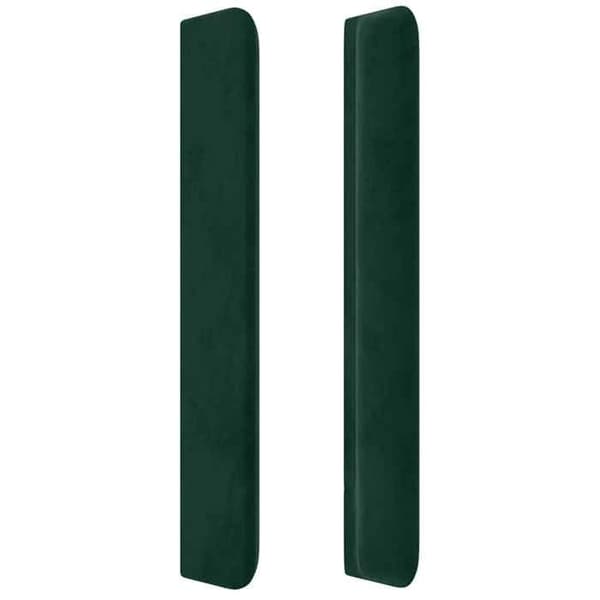 Maison Exclusive - Päätylevy korvilla Tummanvihreä 203x16x118/128 cm Sametti