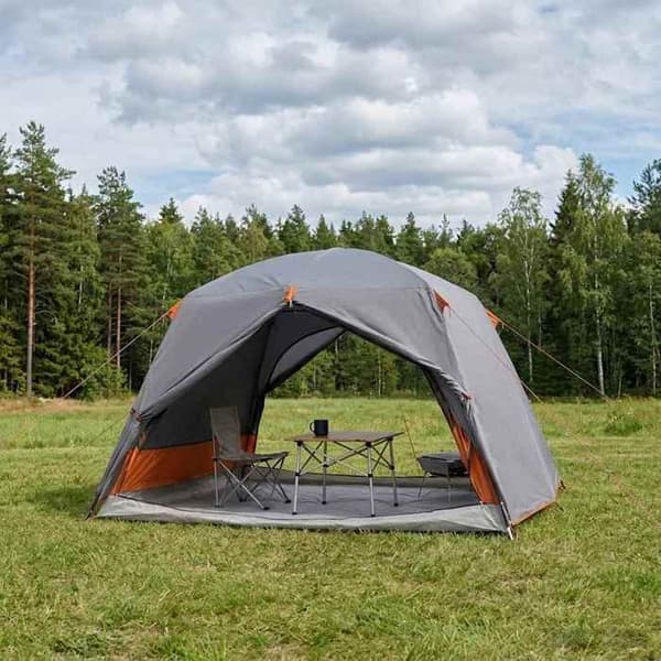 Maison Exclusive - Telt til vandretur 2 personer Grå og orange