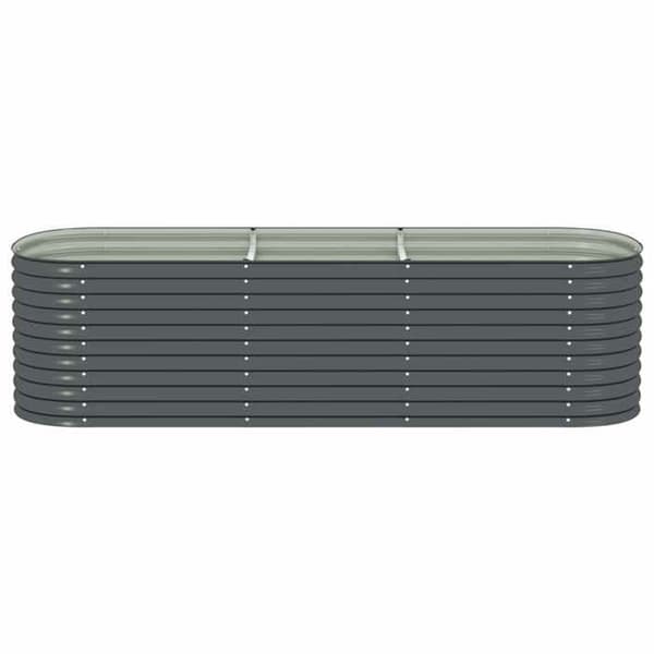 Maison Exclusive - Hævet havebed 320x80x81 cm Galvaniseret stål Grå Grå