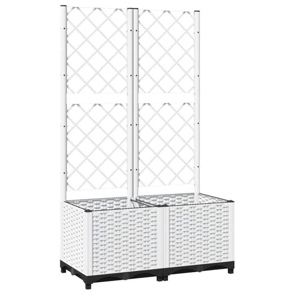 Maison Exclusive - Trädgårdskrukor Vit 80 x 40 x 136 cm Vit