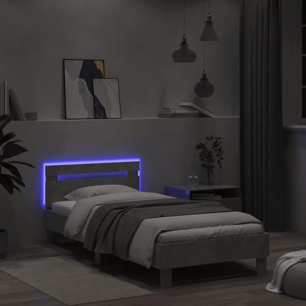Sengestel - EKSKLUSIV HUS - 100 x 200 cm - Indbyggede RGB LED - Hovedgærde - Lamelseng