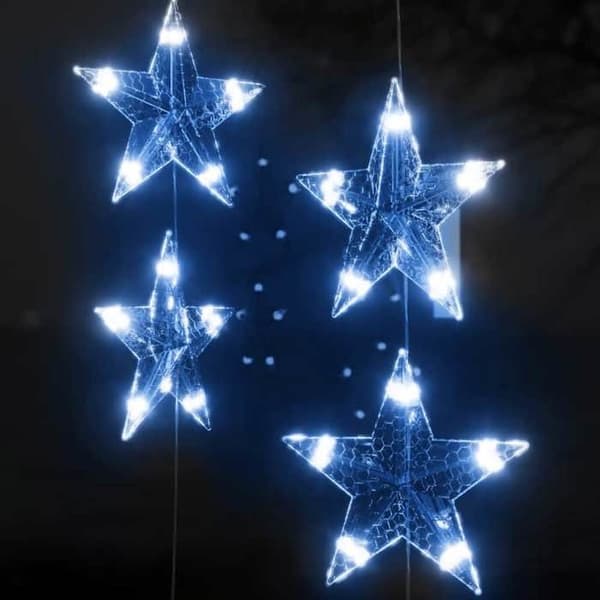 Maison Exclusive - Lyskæde med stjerner LED 200 LED Blå 8 funktioner Blå