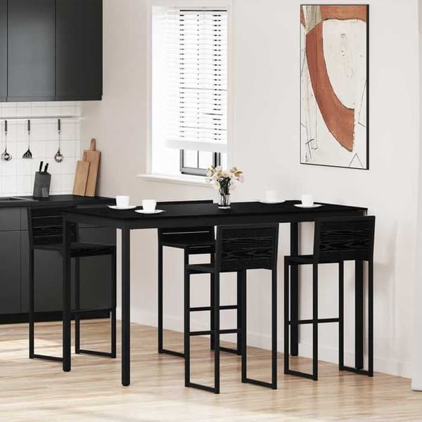 Maison Exclusive - Stående barbord i ingeniørtræ, rektangulær