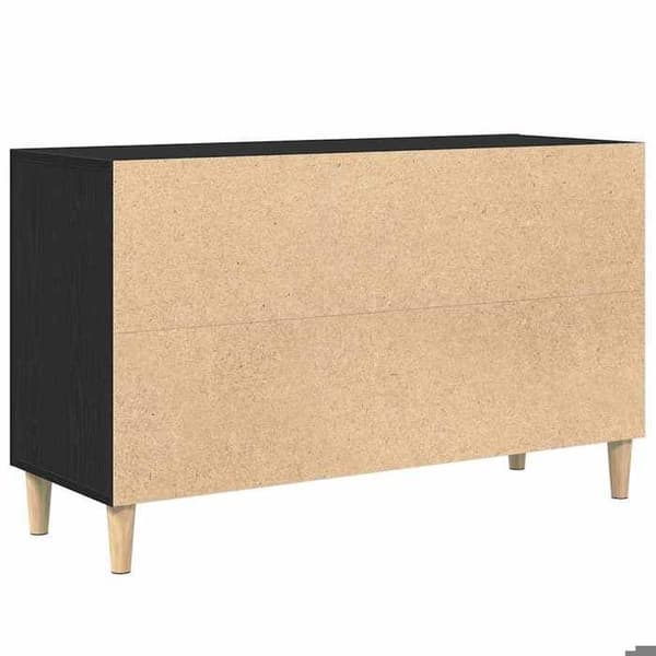 Maison Exclusive - Buffé ek svart 100x36x60 cm ingenjörsträ