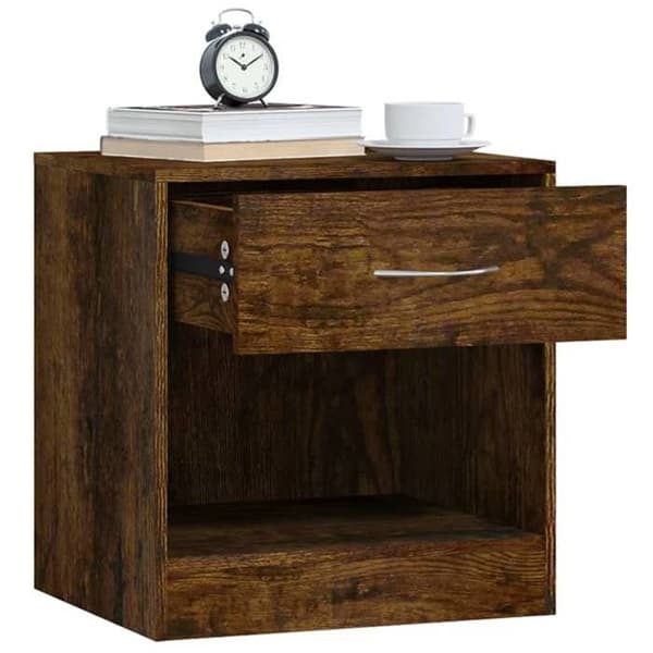 Maison Exclusive - Sängbord 2 st med låda Rökt ek Rökt ek