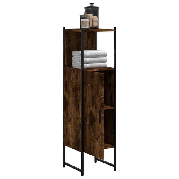 Maison Exclusive - Badeværelsesskab i røgfyldt eg 33x33x120,5 cm