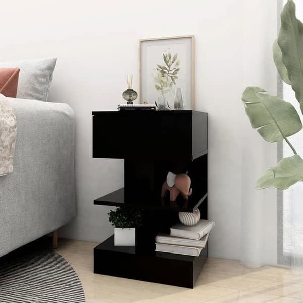 Maison Exclusive - Natborde 2 stk Sort 40x35x65 cm Svart