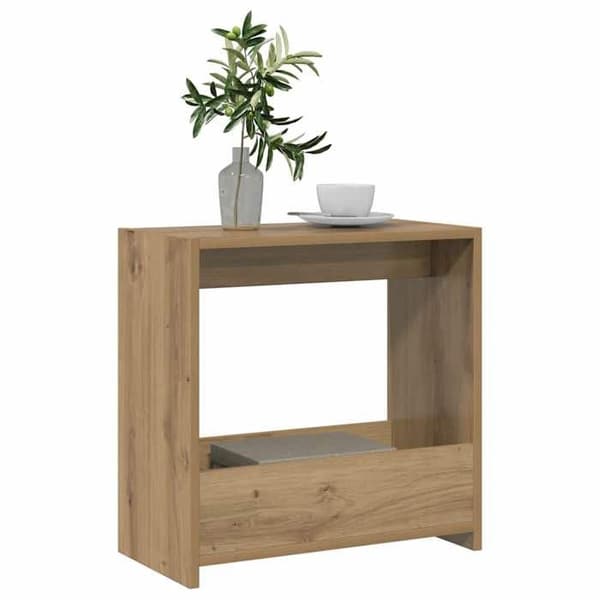 Maison Exclusive - Sidebord i håndlavet egetræ 50x26x50 cm i ingeniørtræ