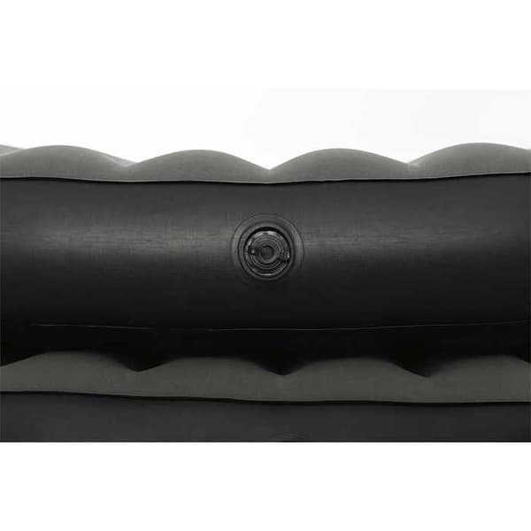 Maison Exclusive - 3-i-1 oppustelig seng Sort og grå 188x99x25 cm