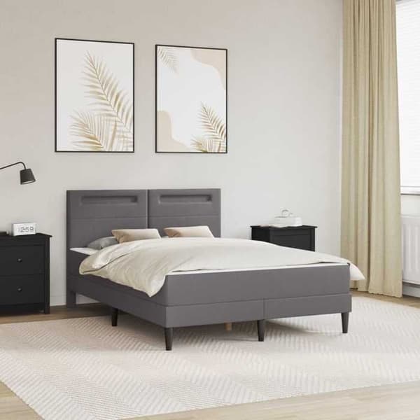 Sengestel - MAISON EXCLUSIVE - Maison Exclusive - Grå - 160 x 200 cm - Indbygget LED USB Grå
