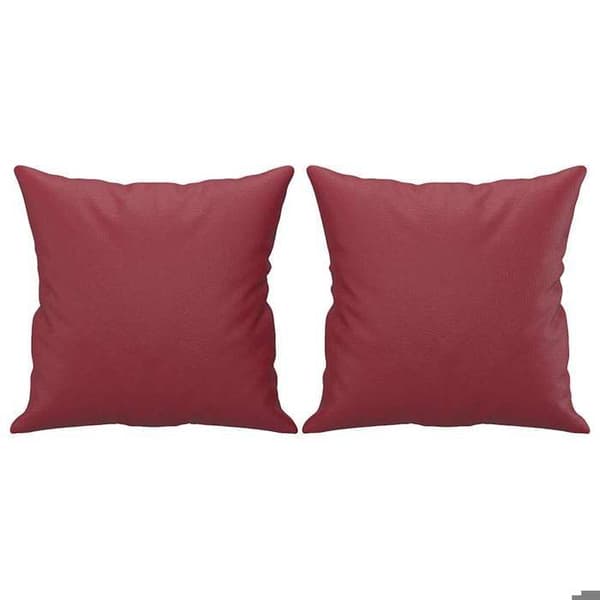 Maison Exclusive - Soffa 2 platser med bordeaux kuddar 140 cm konstläder