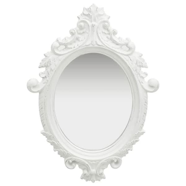 Maison Exclusive - Spegel väggstil slott 56x76 cm Vit
