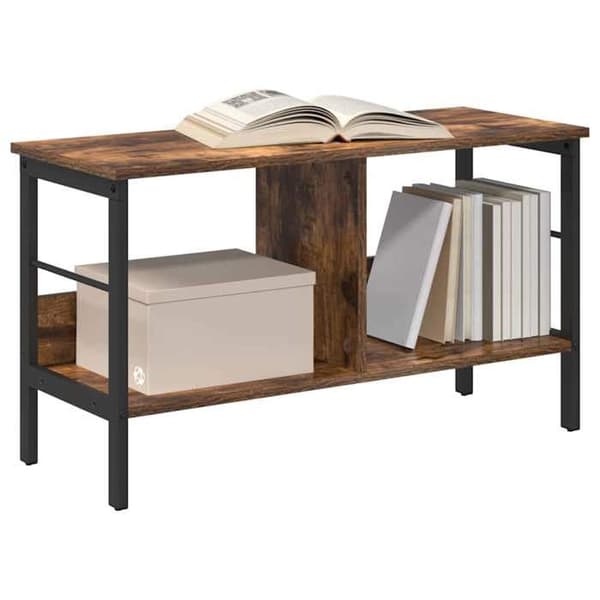 Maison Exclusive - Reol 2 niveauer 82 x 32 x 47 cm Ingeniørtræ Røget eg