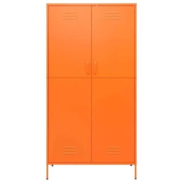 Maison Exclusive - Orange Garderobe 90x50x180 cm Stål