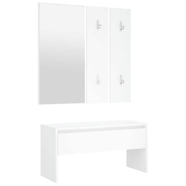Maison Exclusive - Set med hallmöbler Vit Ingenjörsträ