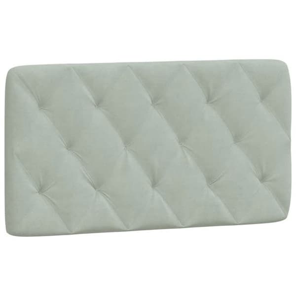 Maison Exclusive - Pude til sengegavl lys grå 100 cm velour